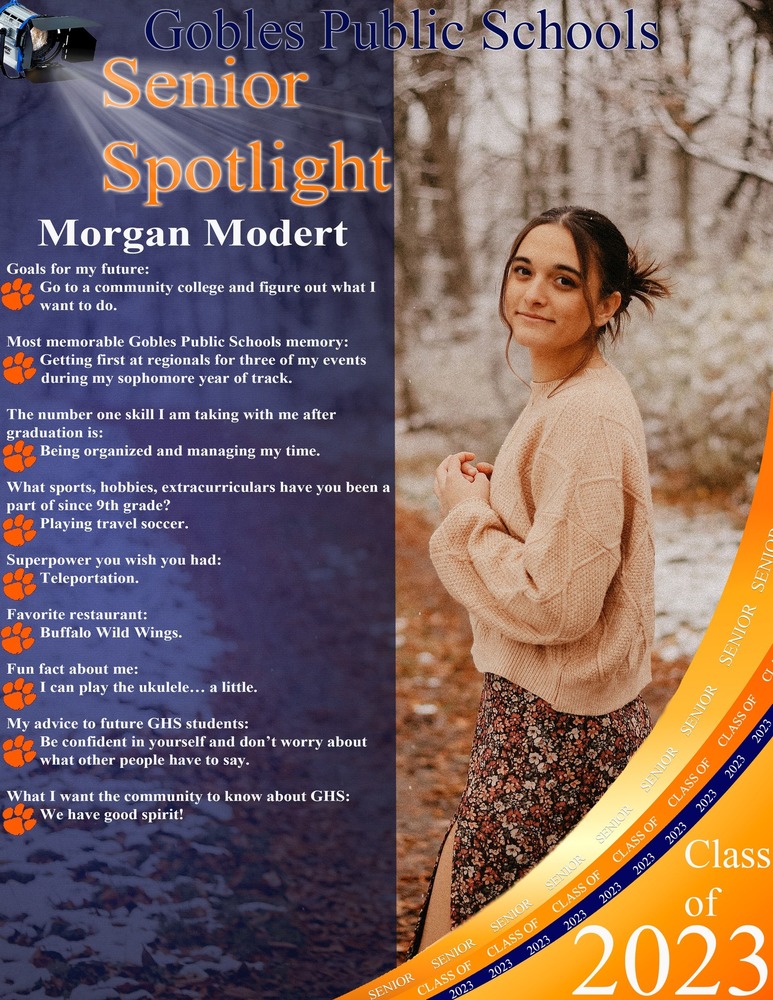 Senior Spotlight Morgan Modert