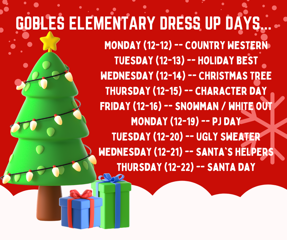 Gobles Elementary Dress Up Days!