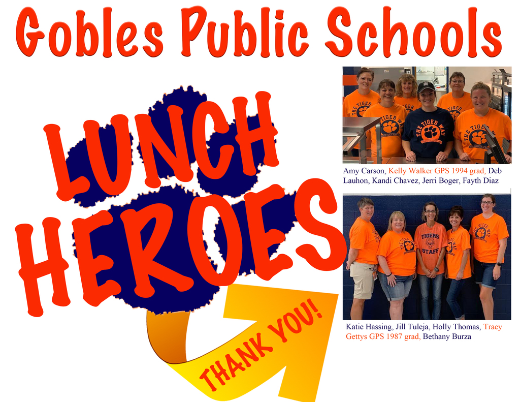 Gobles Public School Lunch Heroes.  Thank you!  Images of Lunch Staff!